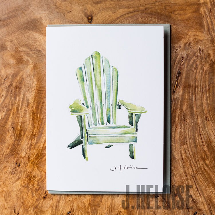 Greeting Card - Adirondack Chair - J.Heloise