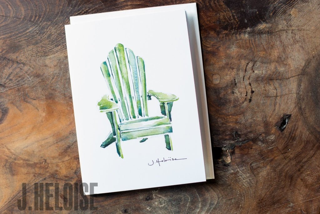 Greeting Card - Adirondack Chair - J.Heloise