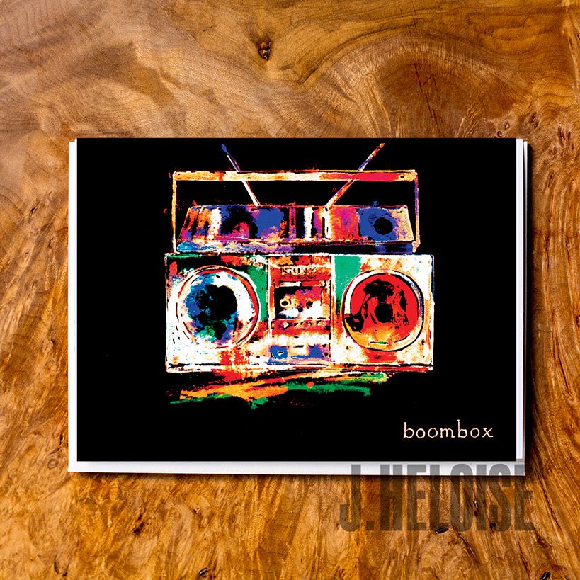 Greeting Card - Boombox - J.Heloise