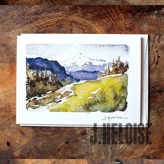 Greeting Card - Glacier Peak Landscape - J.Heloise