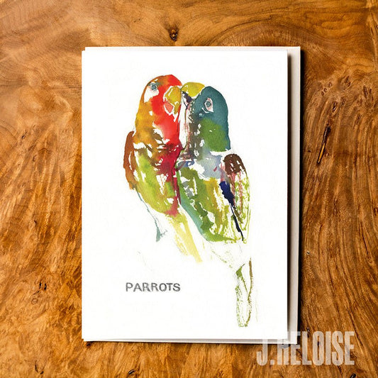 Greeting Card - Parrots - J.Heloise