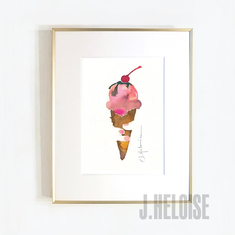 Ice Cream - MINI Art Print - J.Heloise