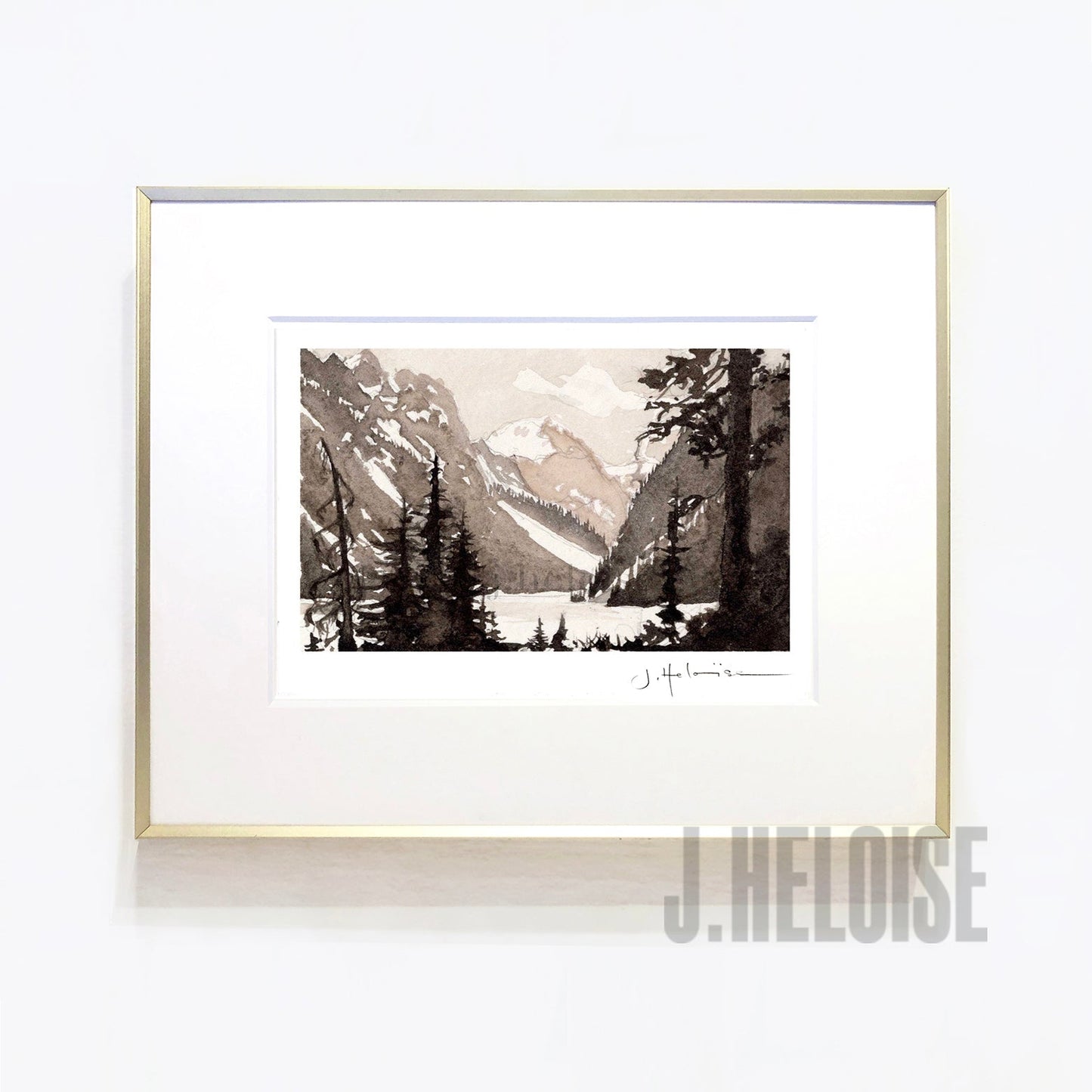 Western Peak Landscape - MINI Art Print - J.Heloise